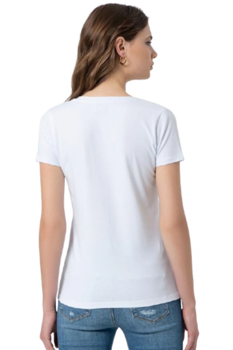 FRACOMINA V NECK T-SHIRT WHITE - 358102