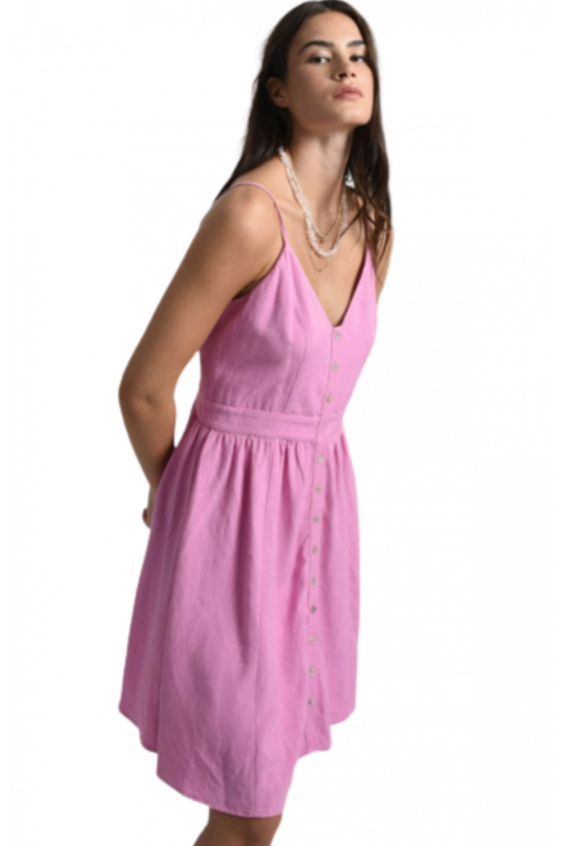 MOLLY BRACKEN LADIES WOVEN DRESS - T1550ABP PINK FRANCE