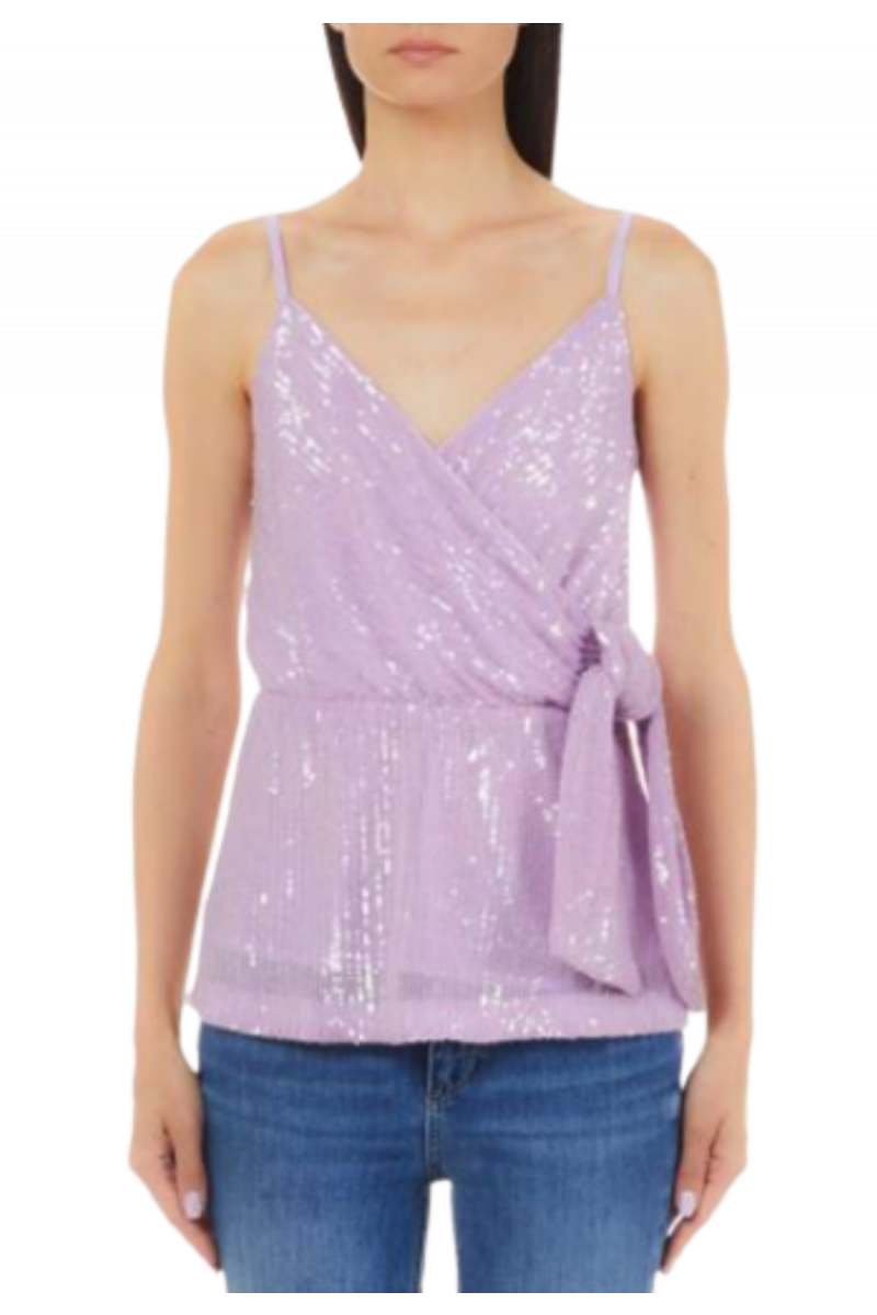 LIU JO WHITE WA3J73 TOP PAILLETTES WA3398J6641_PALEPURPLE