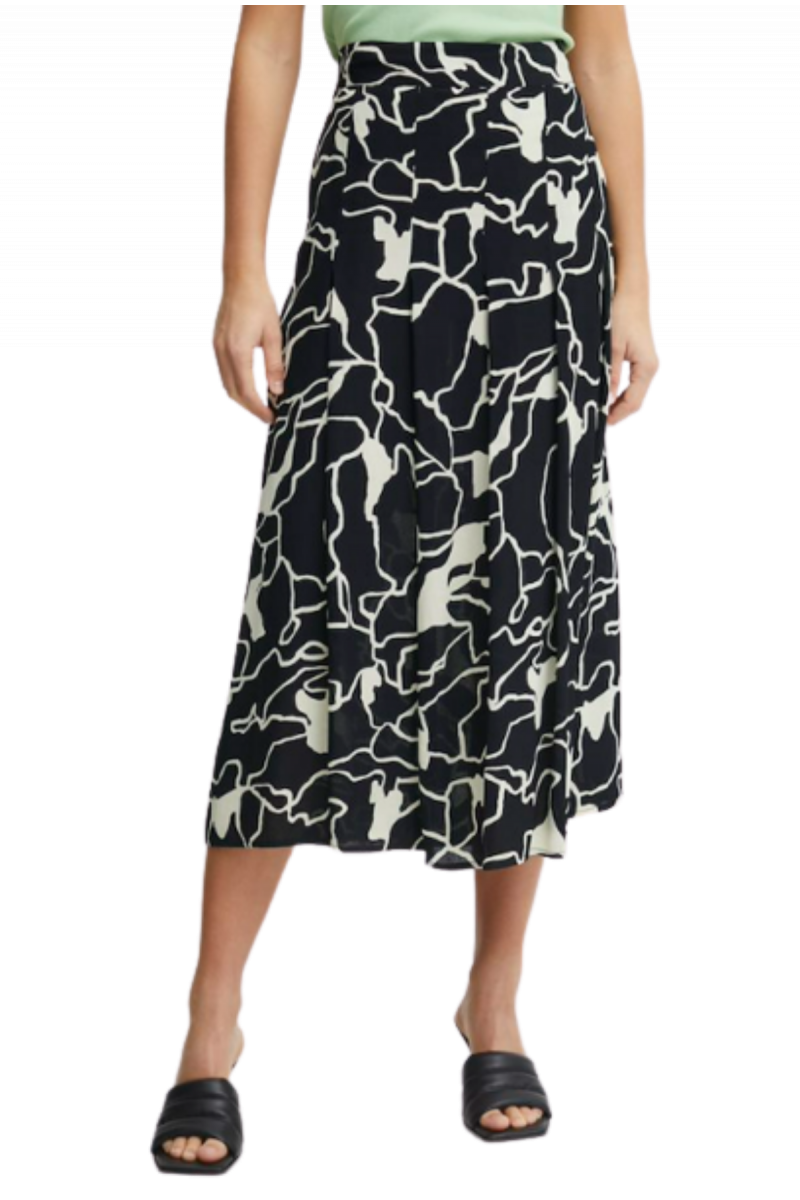 FRANSA FRKAY SKIRT 20611879_BLACK/WHITE