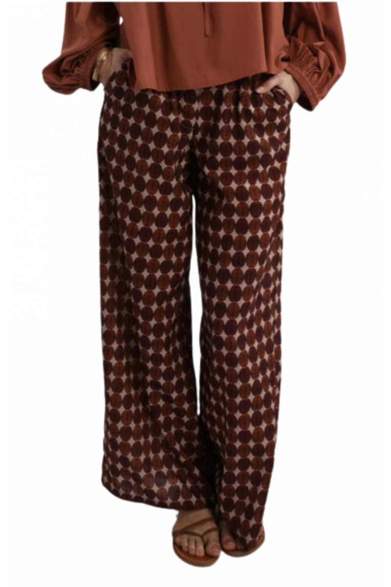 MOLLY BRACKEN WOVEN PANTS - RV102ABE CAMEL INAYA FRANCE