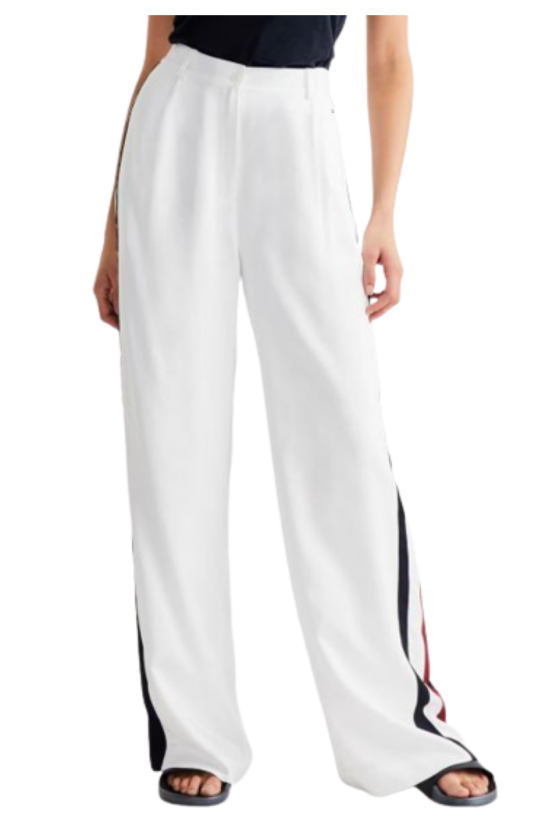 TOMMY HILFIGER - WIDE LEG PIECED GBL STP PANTS WW0WW39069_YCF