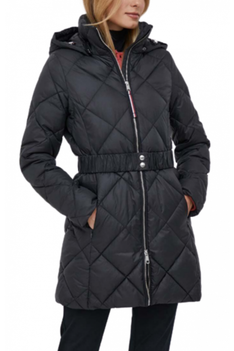 TOMMY HILFIGER - ELEVATED BELTED QUILTED COAT