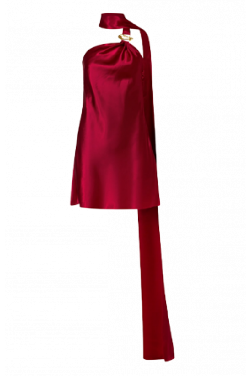 LA CHAINE LUNA MINI DRESS ROUNGE RED