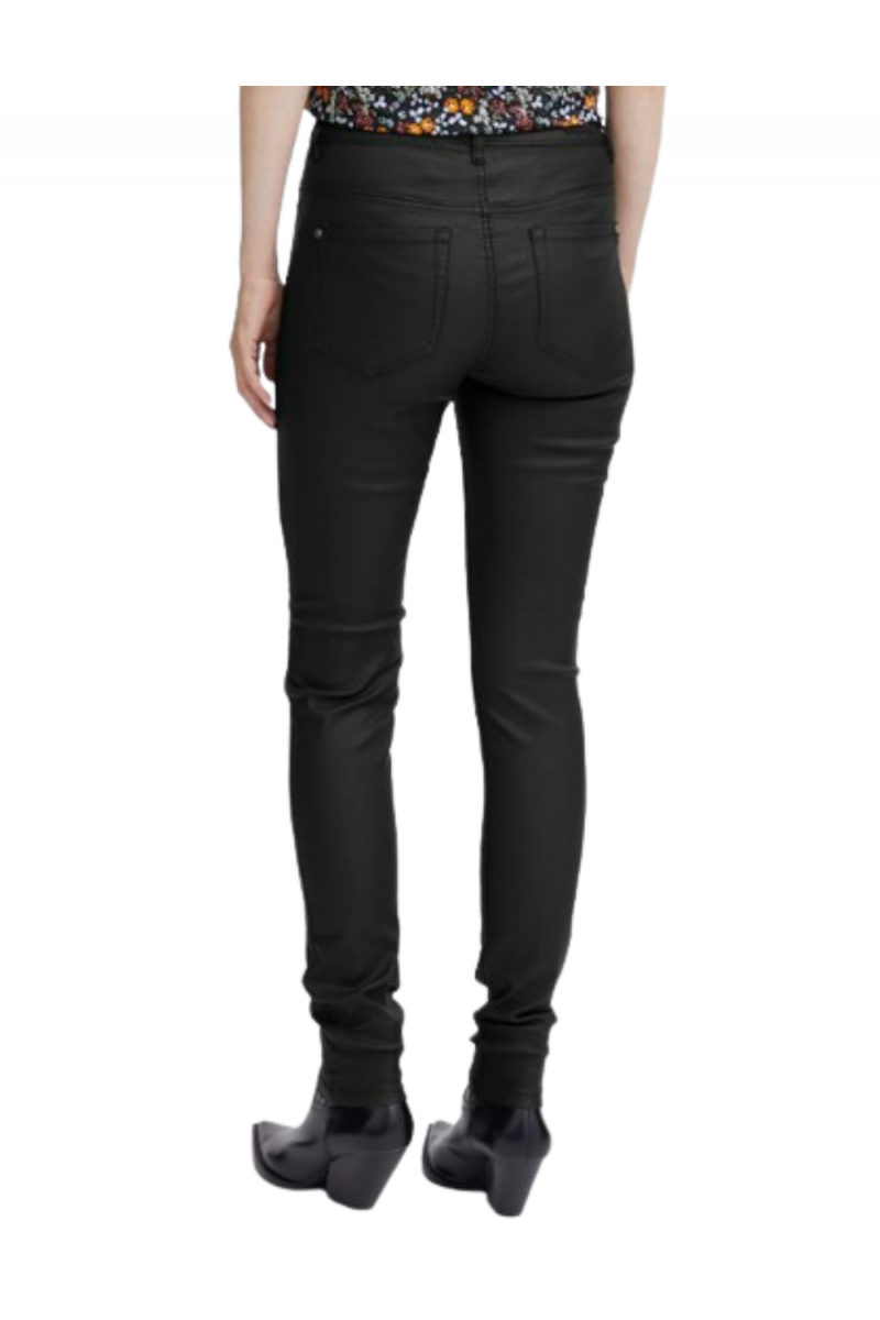 FRANSA WOMEN'S PANT COATED SKINNY BLACK