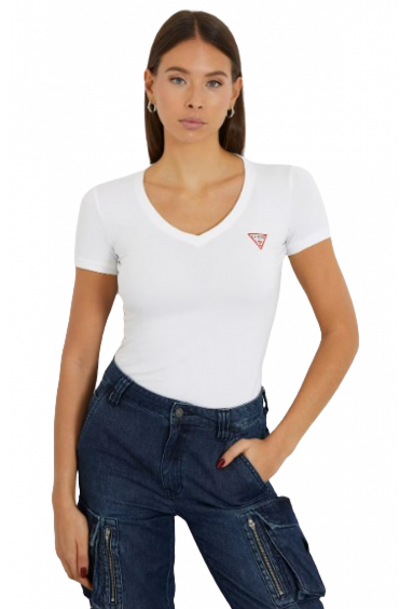 GUESS - SS VN MINI TRIANGLE TEE WHITE