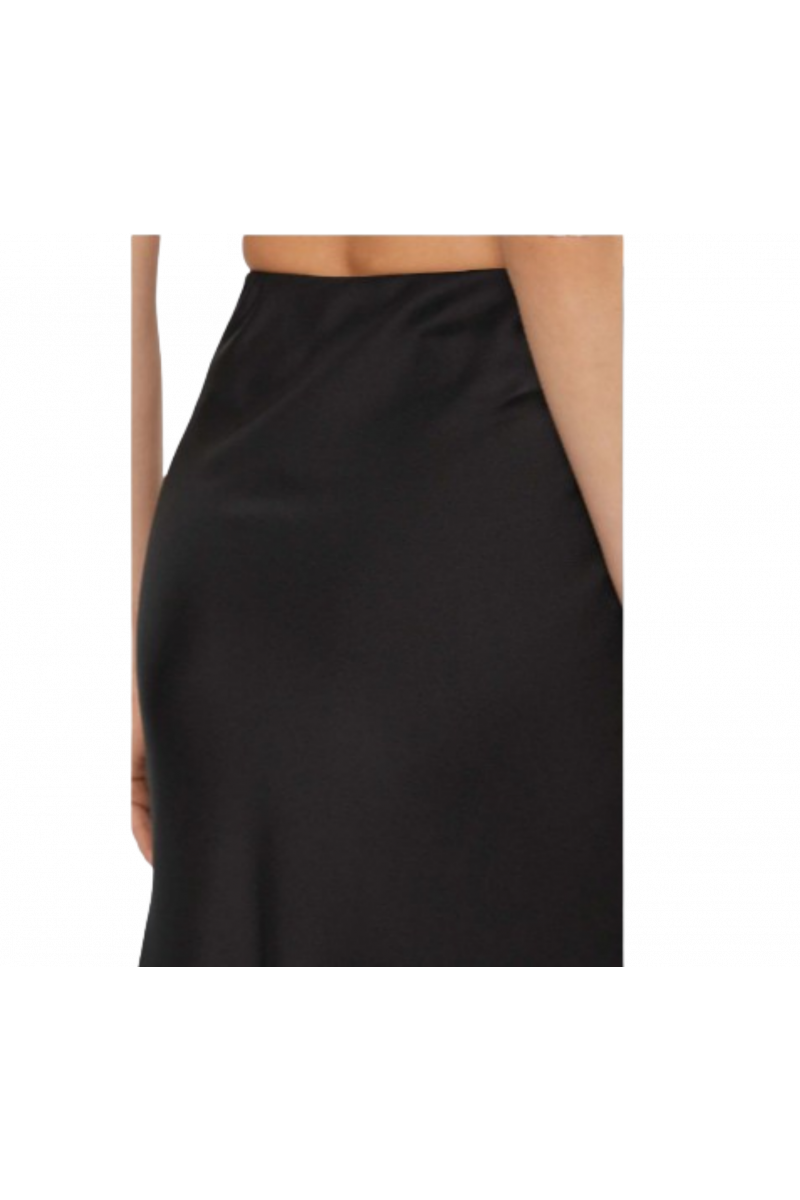 GUESS - ANNACHIARA LONG SATIN SKIRT BLACK