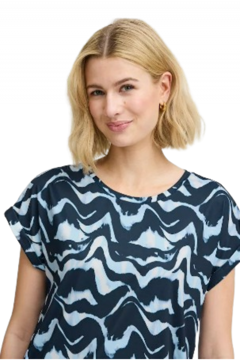 FRANSA - T-SHIRT FRSEEN TEE 1 BLUE/MULTI