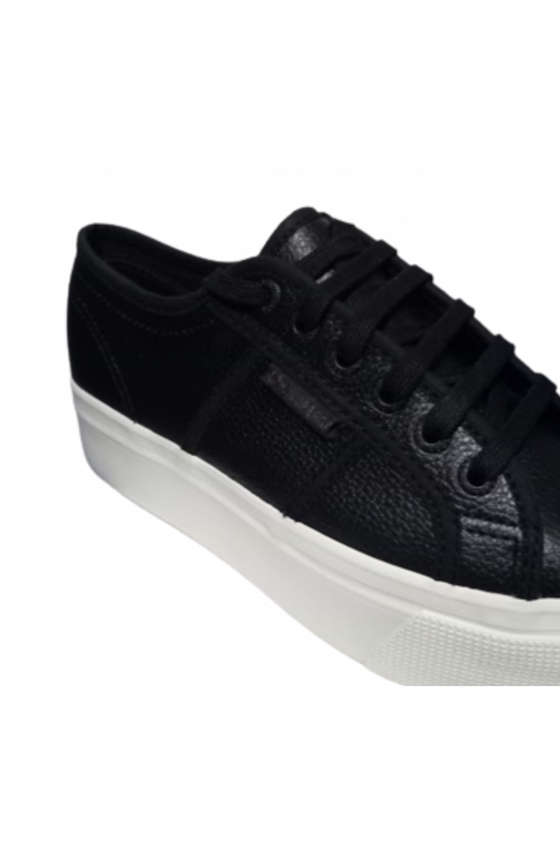 SUPERGA 2790 TUMBLED LEATHER BLACK