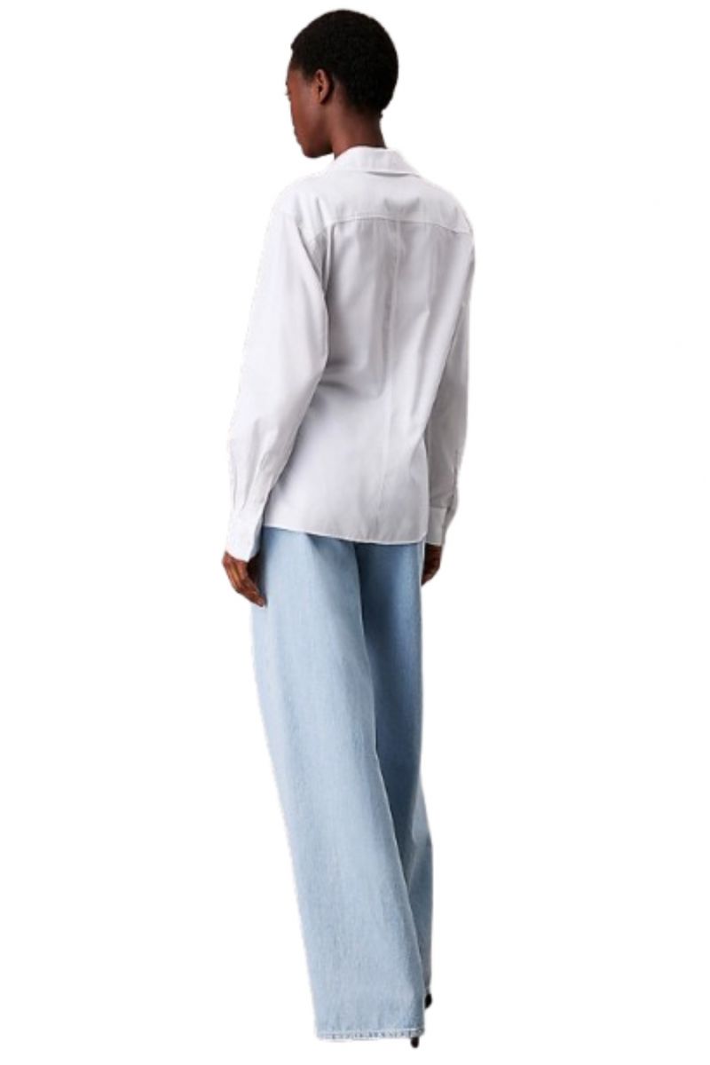 CALVIN KLEIN - SOFT COTTON LS WRAP SHIRT WHITE - 358380