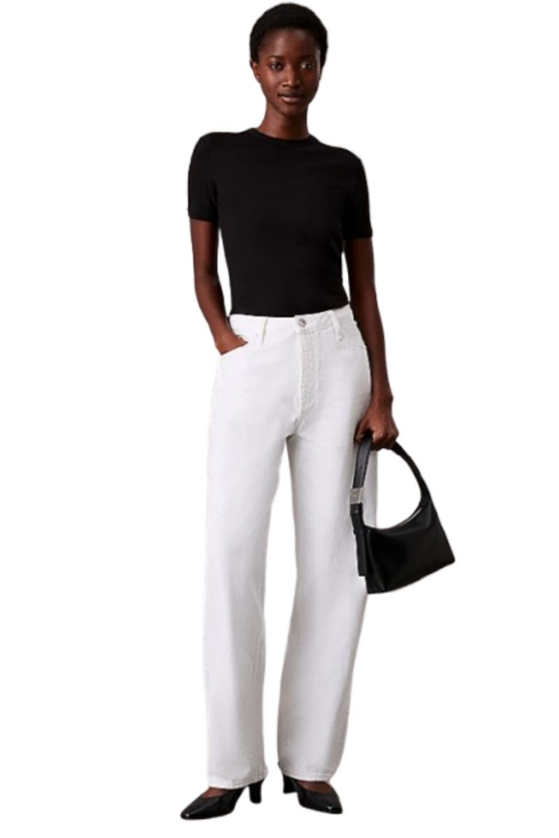CALVIN KLEIN - MODAL RIB SLIM SS TOP BLACK - 357668