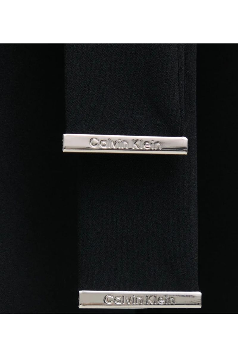 CALVIN KLEIN - SCUBA CREPE OPEN BACK JUMPSUIT BLACK - 357676