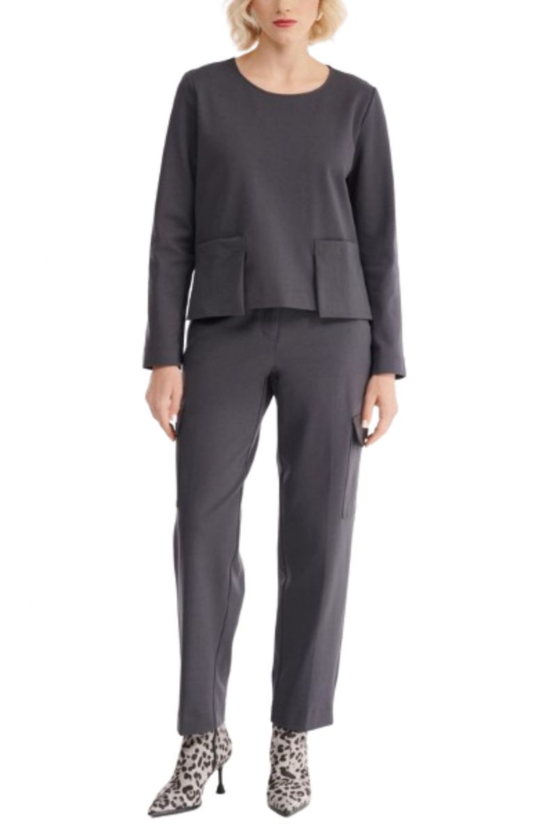 DIANA GALLESI TAGLIA CARGO TROUSER DARK GREY