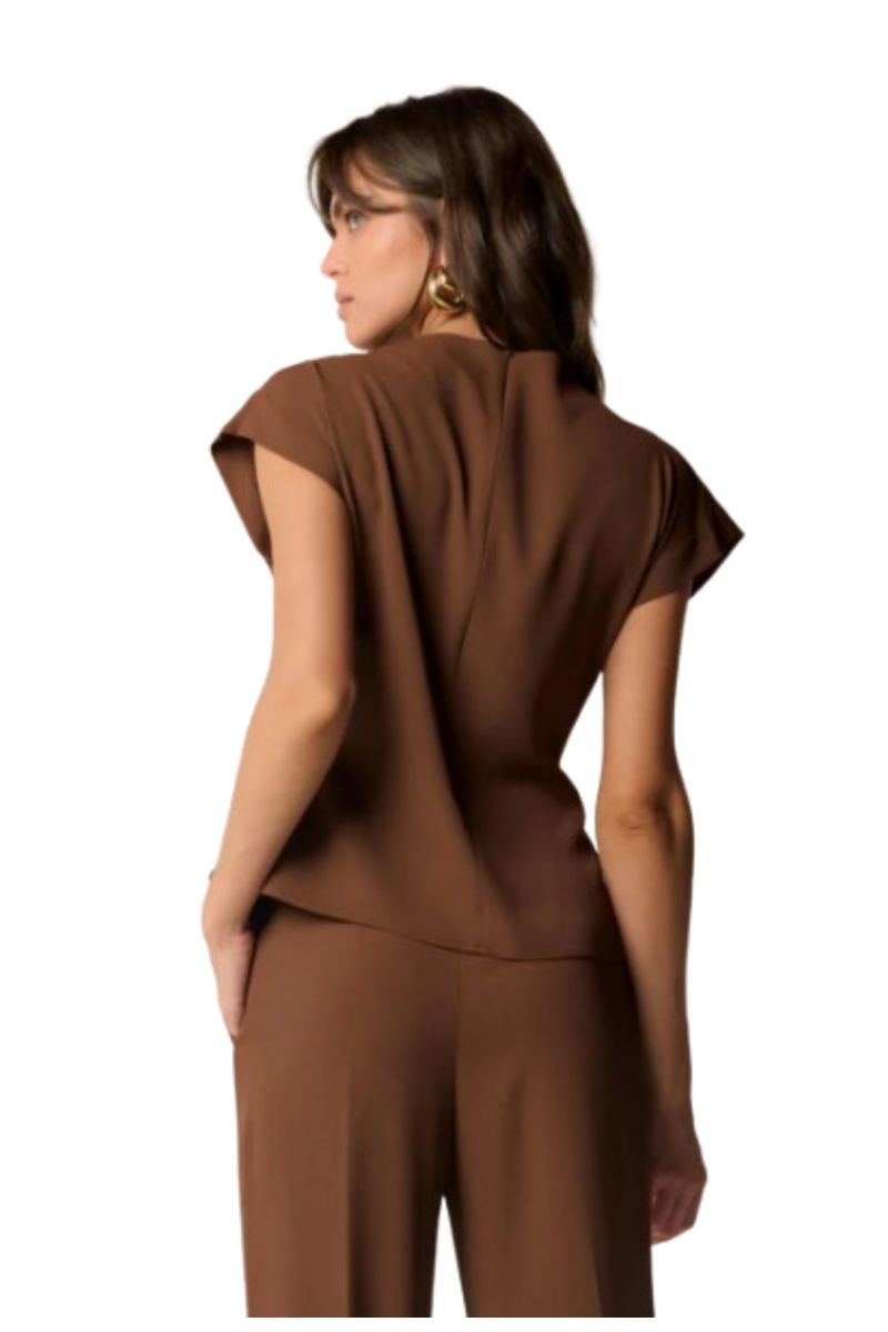 KOCCA ELVI MARRONE BLOUSE 95%PL.5%ELAST. - 357714