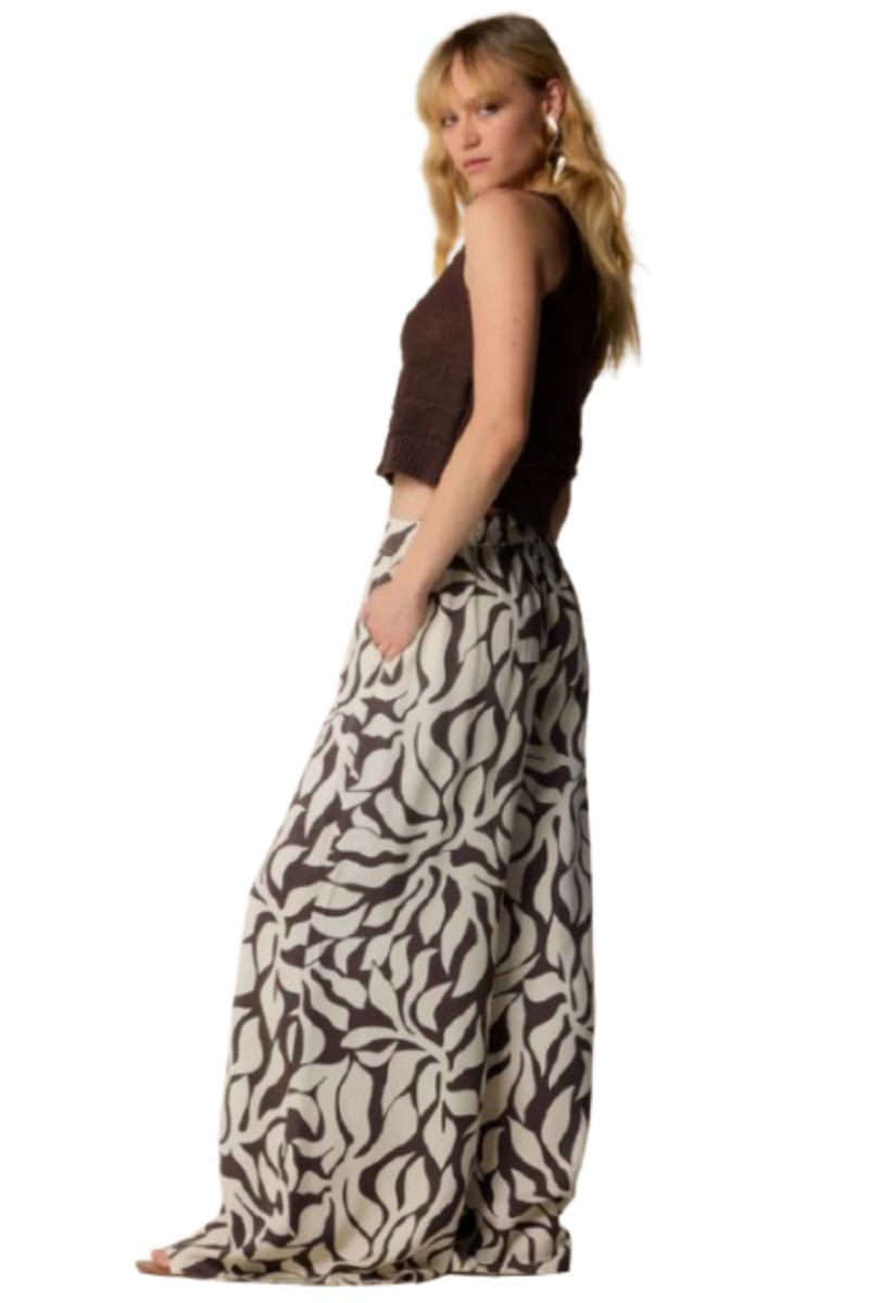 KOCCA ELENNYS FANT.MARRONE PANT 95%VISC,5%LINO. - 357879