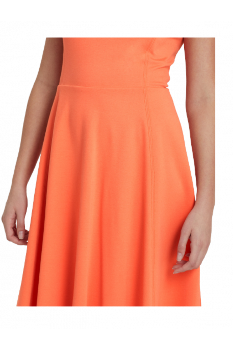 RALPH LAUREN MODERN PONTE-DRESS CORAL