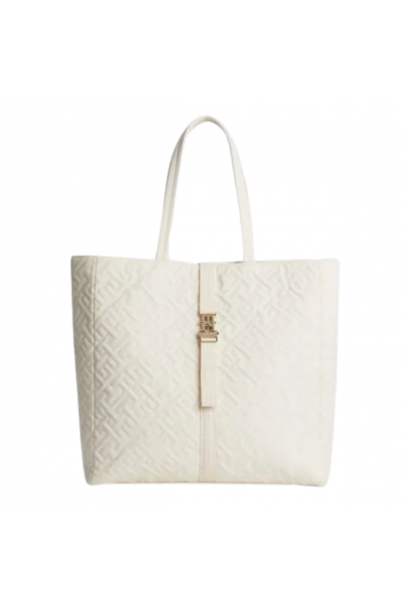 TOMMY HILFIGER FLOW TOTE - ECRU MONOGRAM AC0