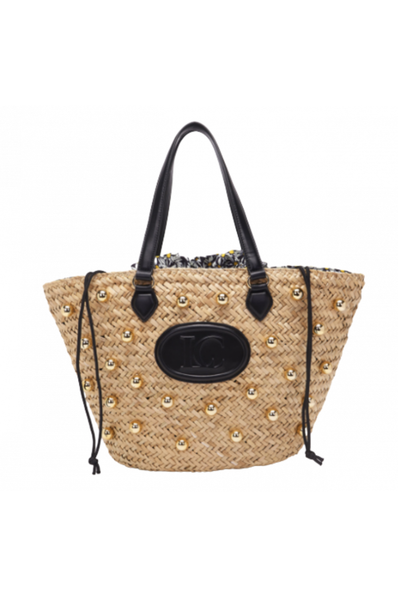 LA CARRIE SEASALT SHOPPER RAFFIA BLACK SYNT.