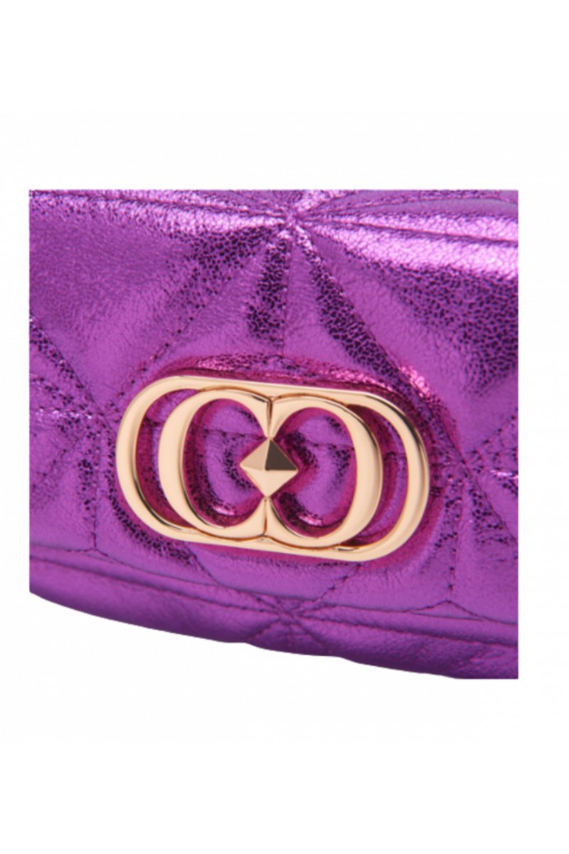 LA CARRIE SHINY MINI SHOULDER BAG LAMINATED LEATHER VIOLET