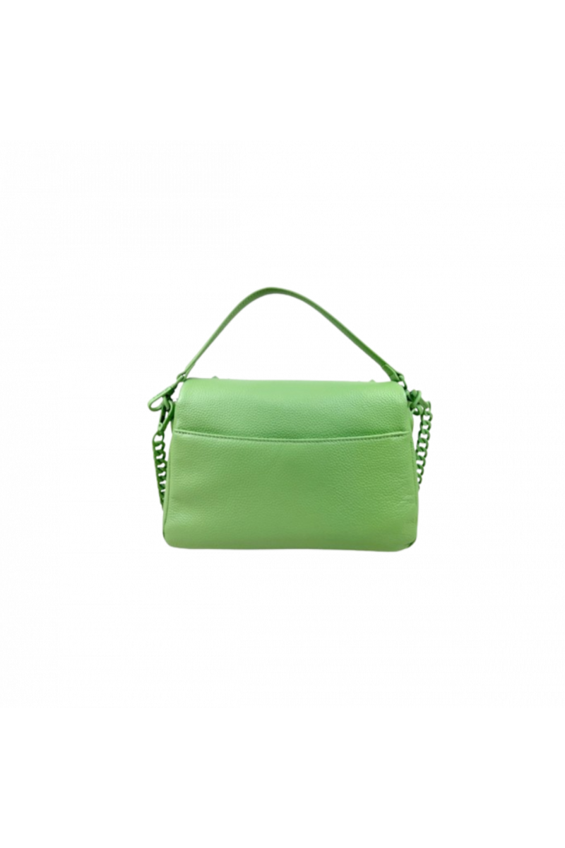 LA CARRIE - FRIVOLOUS M.STEPHY MED.HAND BAG TUMBLED LEATHER PISTACCHIO