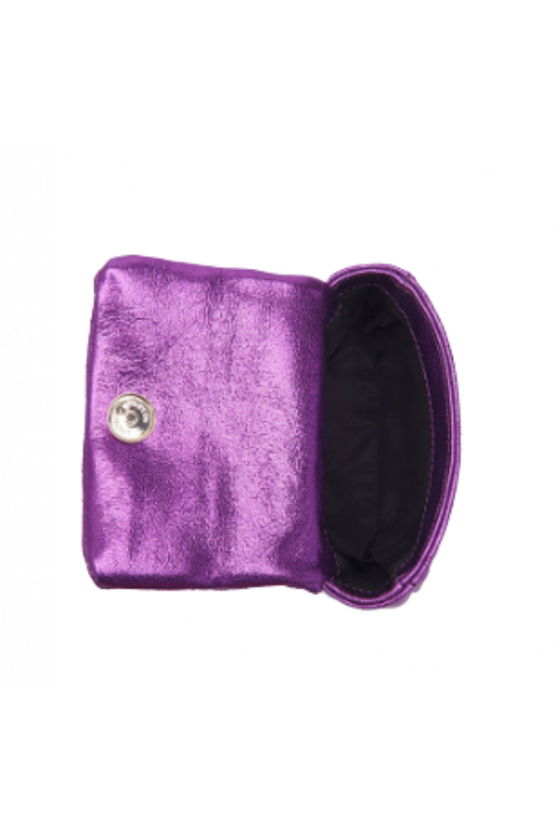 LA CARRIE SHINY MINI SHOULDER BAG LAMINATED LEATHER VIOLET