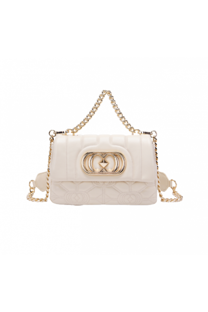 LA CARRIE BORSA A MANO TOUCHY STICK&SPOON STEPHY OFF WHITE MED.HAND BAG LEATHER