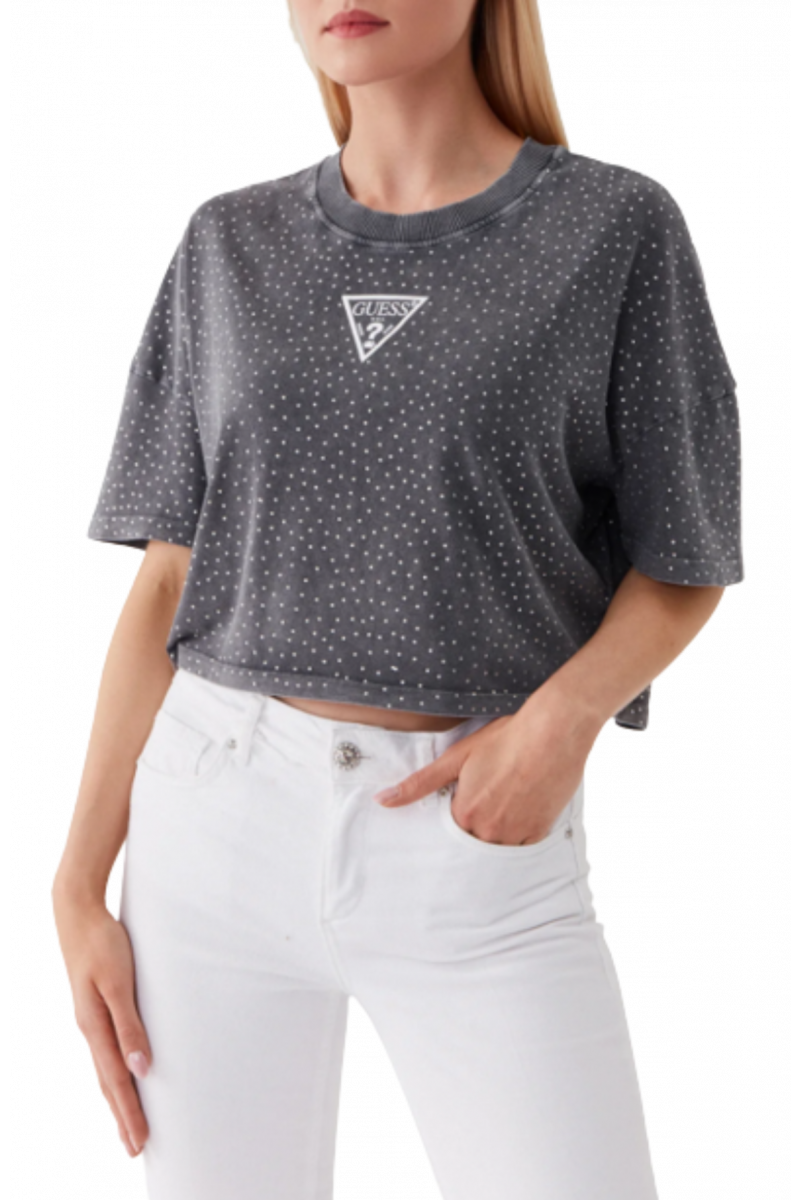 GUESS SS RN STARS TEE GREY