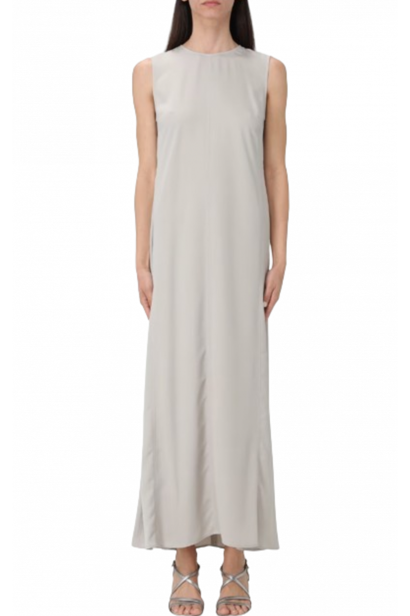 CALVIN KLEIN - RECYCLED CDC MAXI SHIFT DRESS SAND PEBBLE