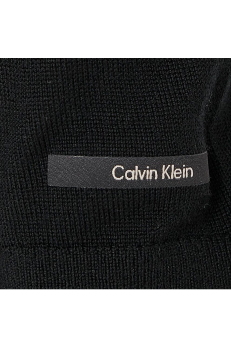 CALVIN KLEIN EXTRA FINE WOOL CREWNECK - CK BLACK - BEH