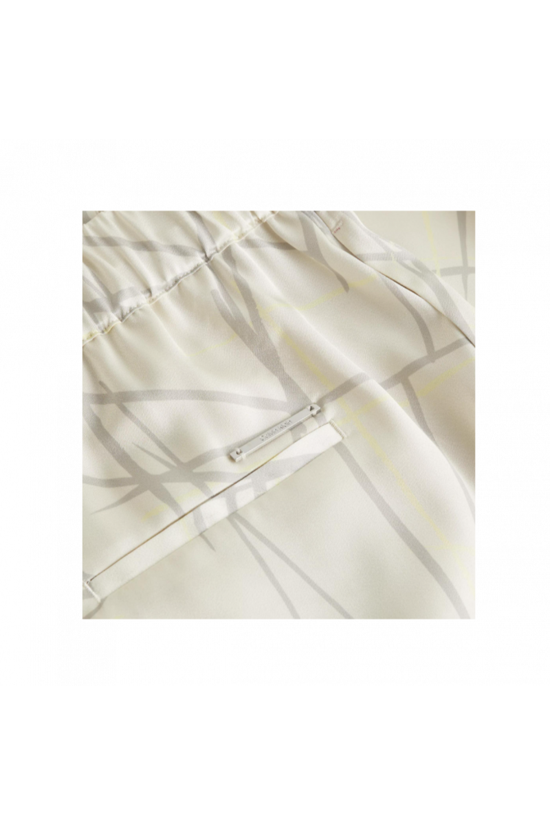 CALVIN KLEIN - LW SNINY SATIN PYJAMA PANTS DRAWN LINE/TURTLEDOVE