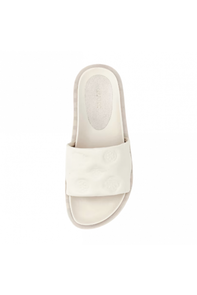 GUESS FABETZA SLIPPERS WHITE
