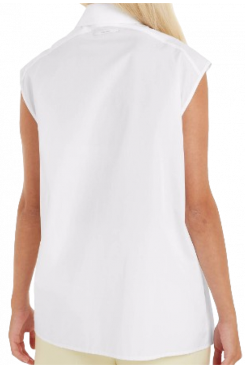 CALVIN KLEIN - COTTON ARCHIVE SLEEVELESS SHIRT WHITE