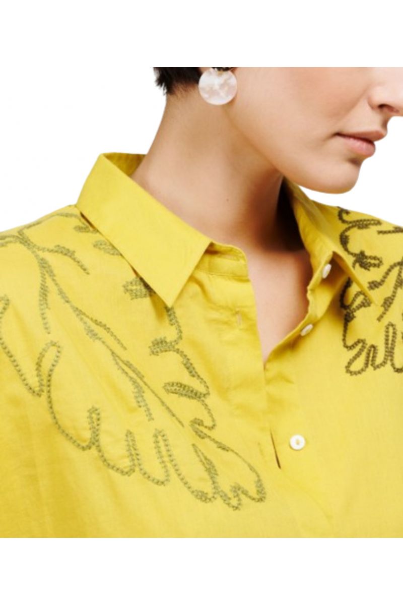 DIANA GALLESI - SHIRT MUSTARD PATTERN