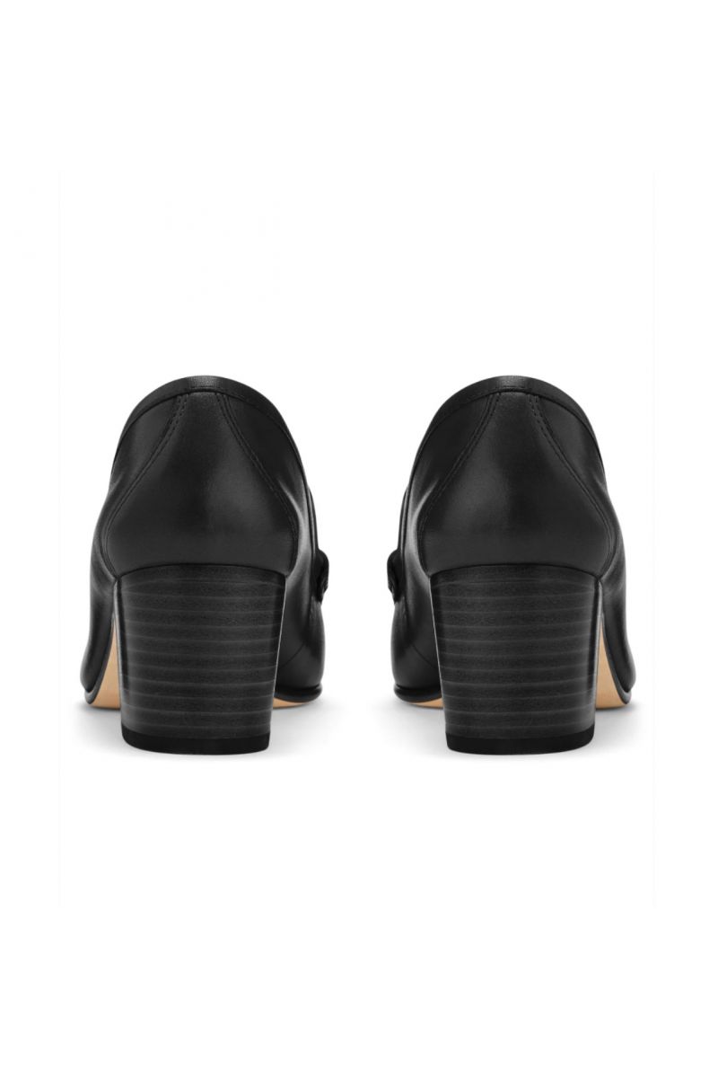 LAUREN RALPH LAUREN 100% COW LEATHER WINSLET-PUMPS-CLOSED TOE BLACK