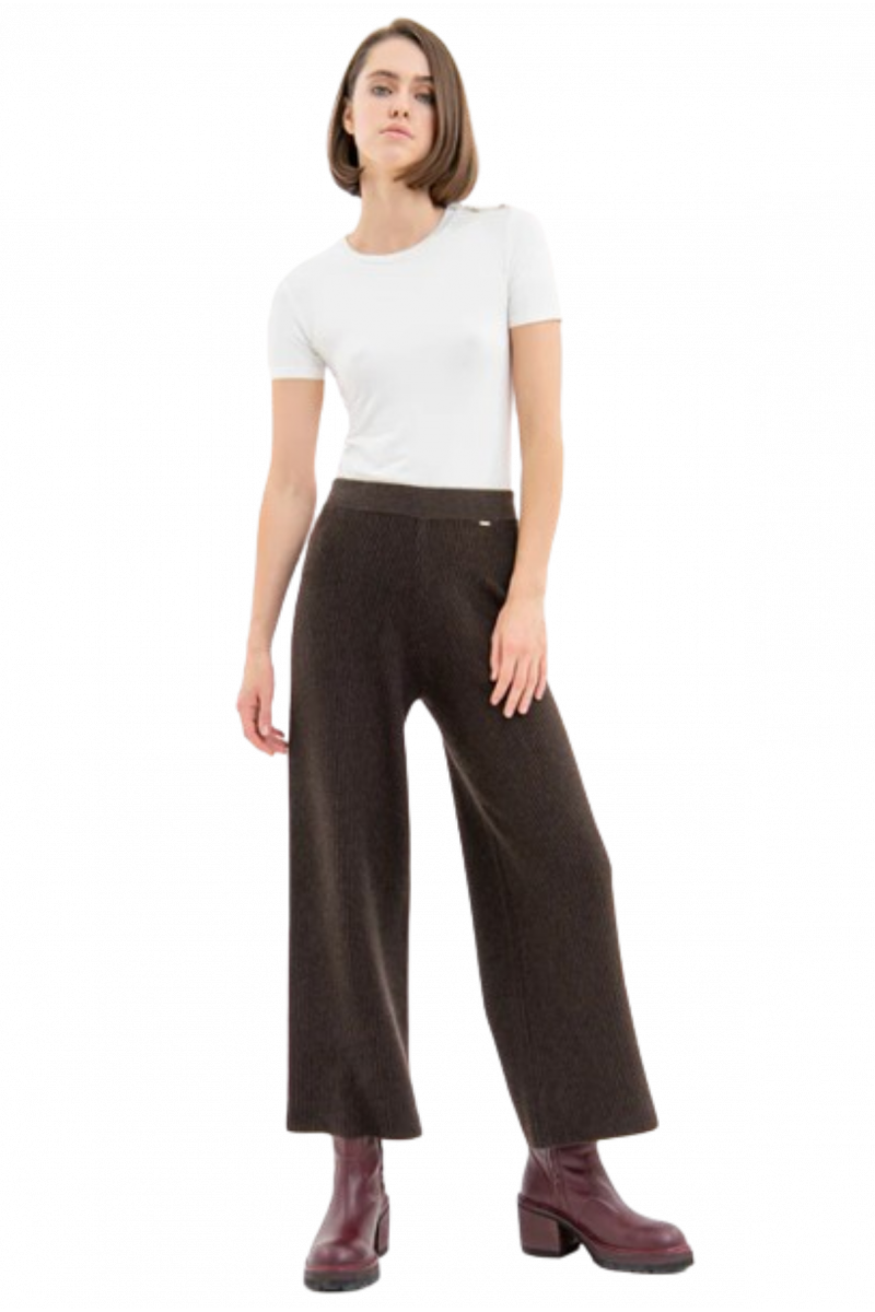 FRACOMINA CULOTTE KNITTED PANT BROWN