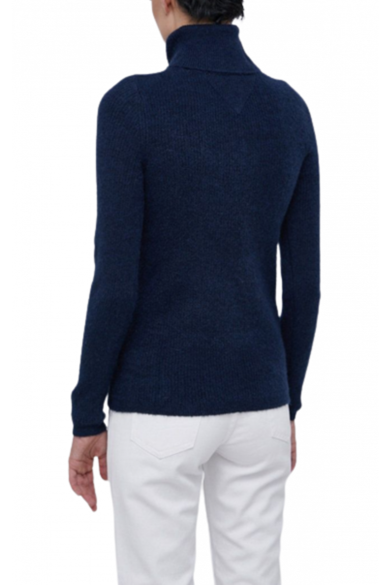 TOMMY HILFIGER TJW TINY 2 RIP TURTLENECK C87 TWILIGHT NAVY