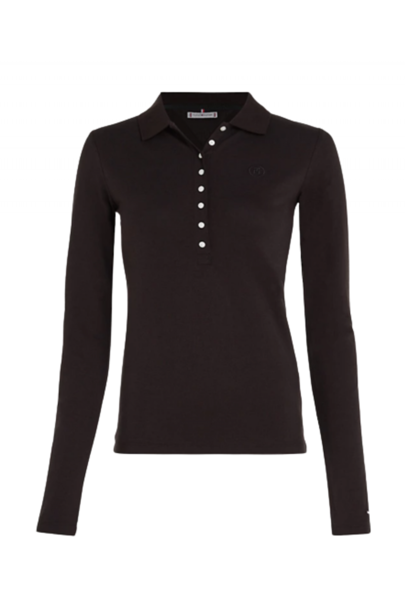 TOMMY HILFIGER - SMD SLIM LYOCELL PIQ POLO LS