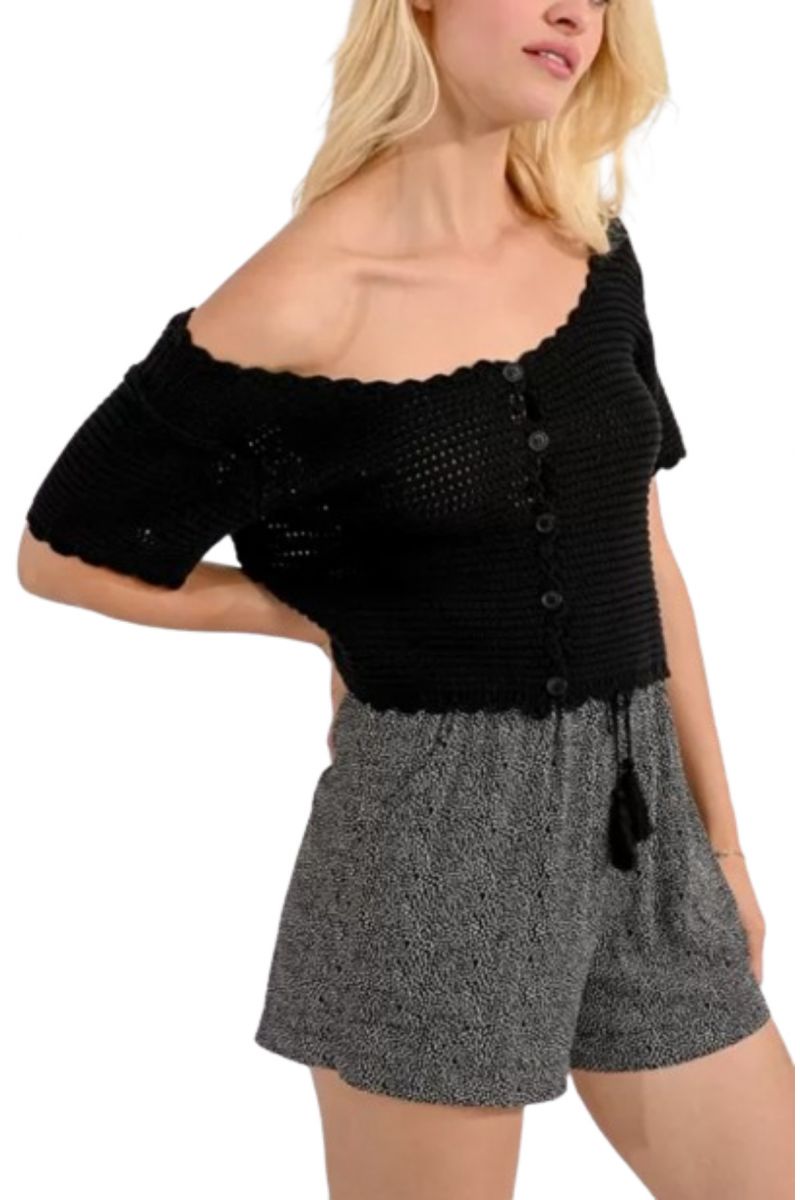 MOLLY BRACKEN KNITTED CARDIGAN N213 BLACK