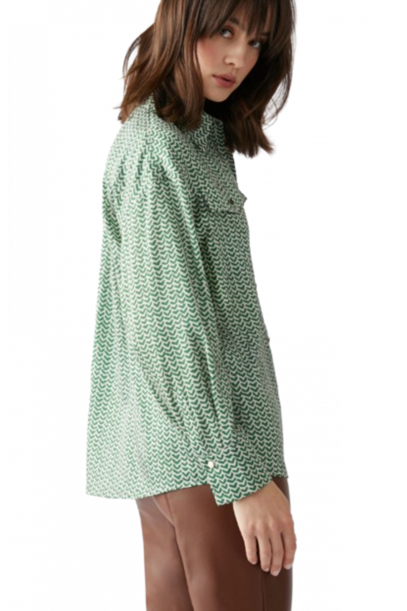 PENNY BLACK - BIBITA SHIRT EMERALD GREEN PATTERN