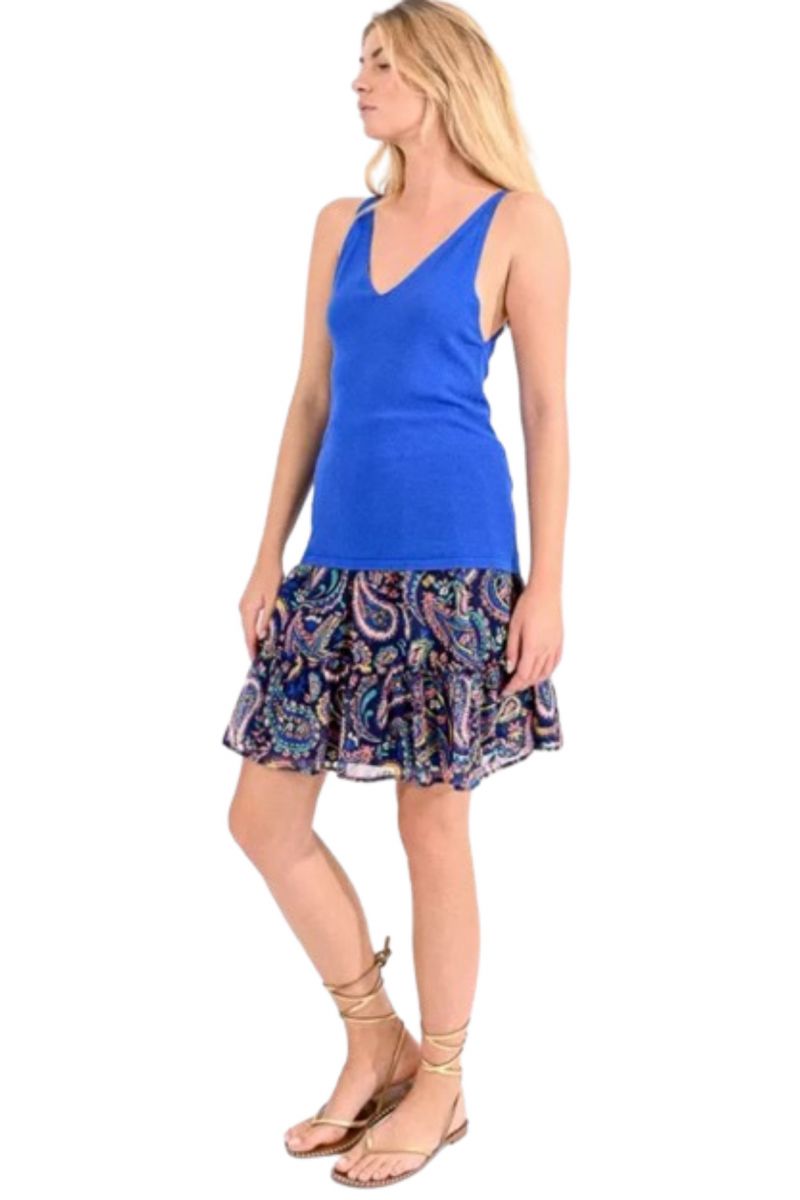 MOLLY BRACKEN LADIES KNITTED TANKTOP E1658 COBALT BLUE