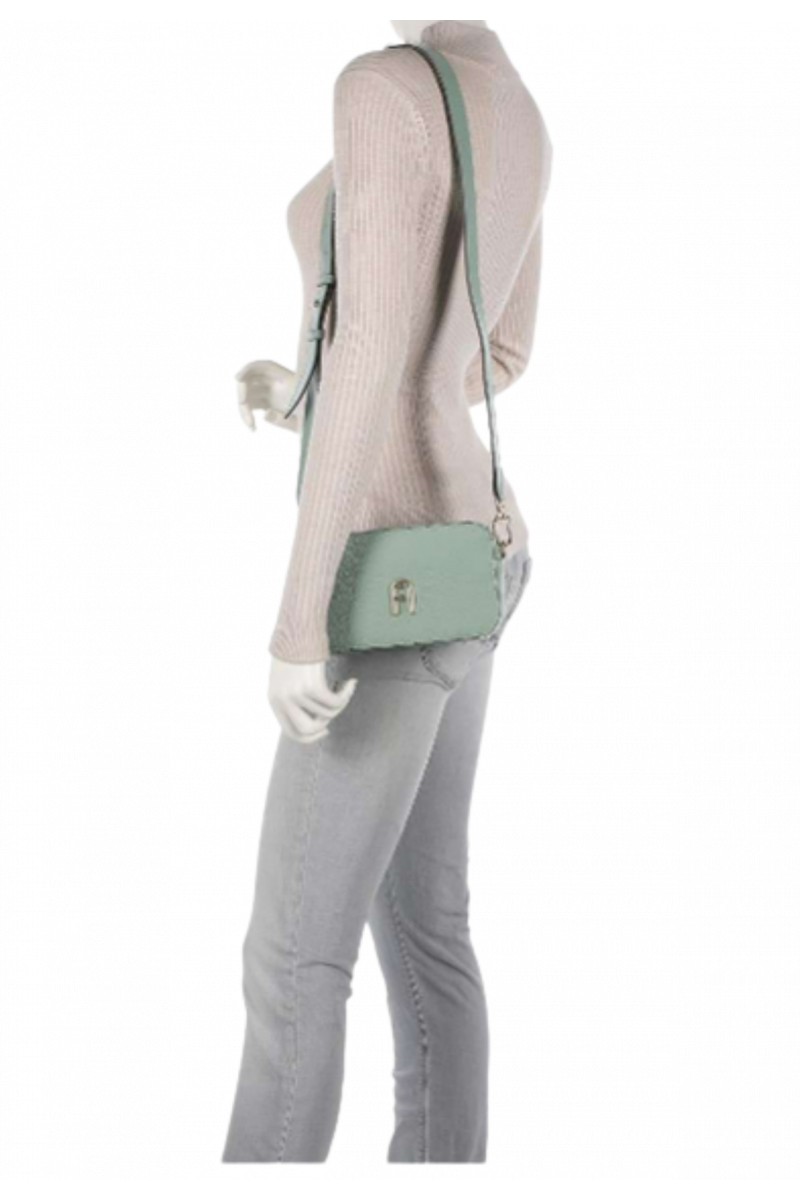 FURLA PRIMULA MINI CROSSBODY - VITELLO ST. DAINO MINERAL GREEN