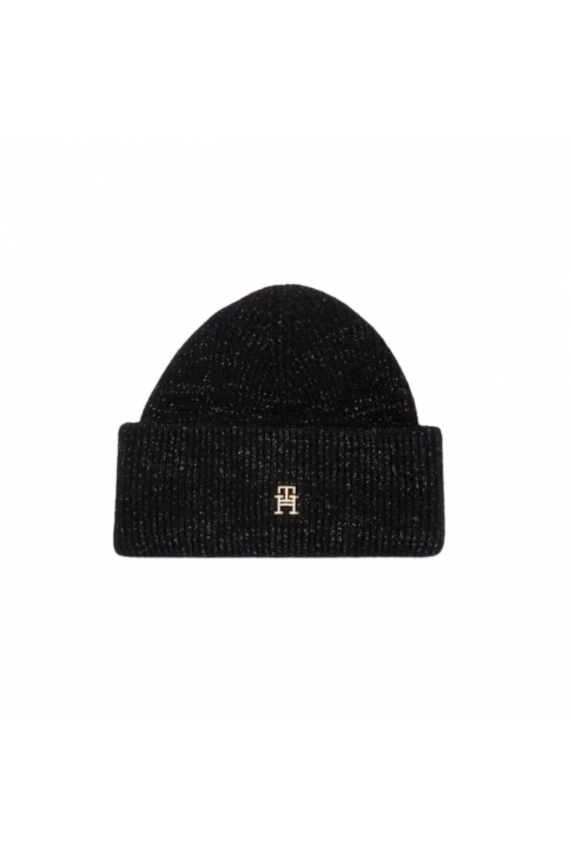 TOMMY HILFIGER - TH EVENING BEANIE BLACK