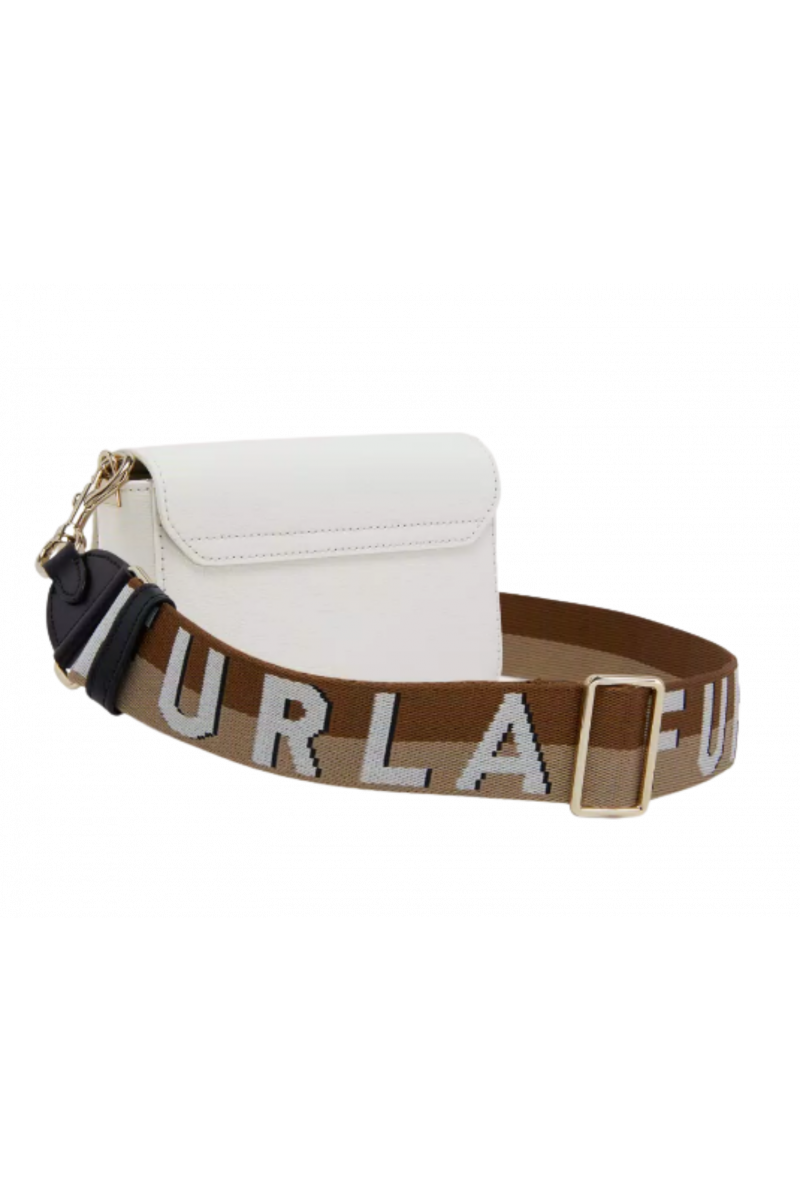 FURLA METROPOLIS MINI C.BODY WEBBING STRAP - VITELL MARSHMALLOW + CORDA NATURALE