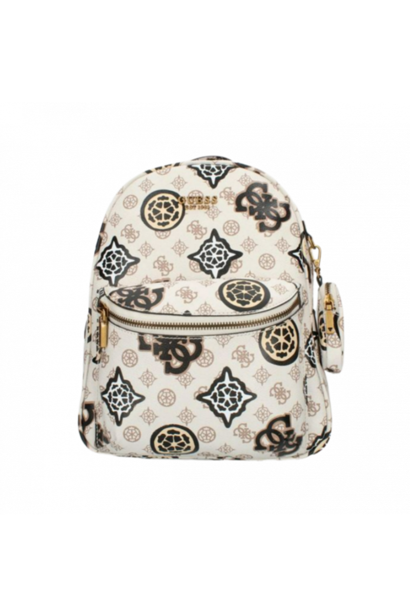 GUESS HOUSE PARTY LARGE BACKPACK CREAM LOGO PP868633