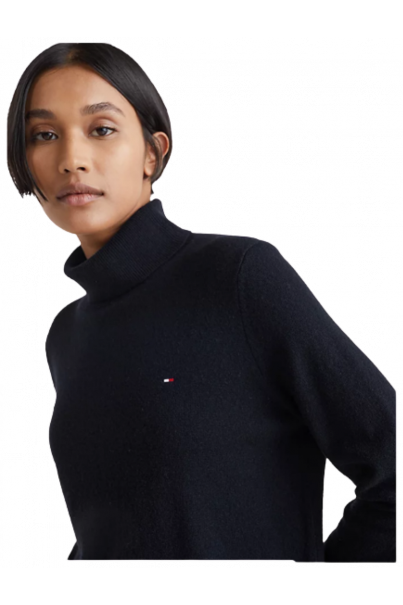 TOMMY HILFIGER WOOL CASHMERE ROLL-NK SWEATER