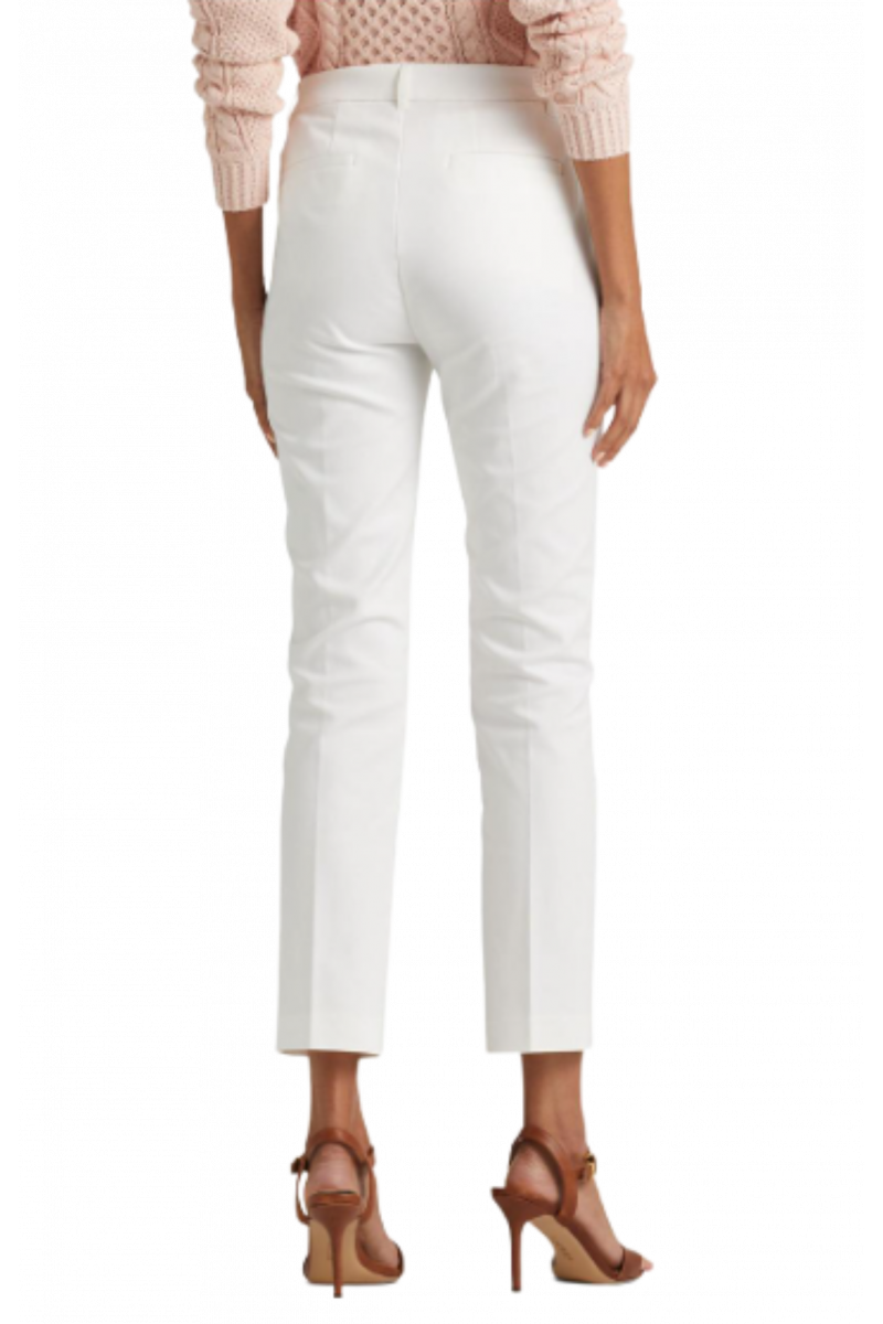 RALPH LAUREN STRETCH DBL CTN-PANT WHITE