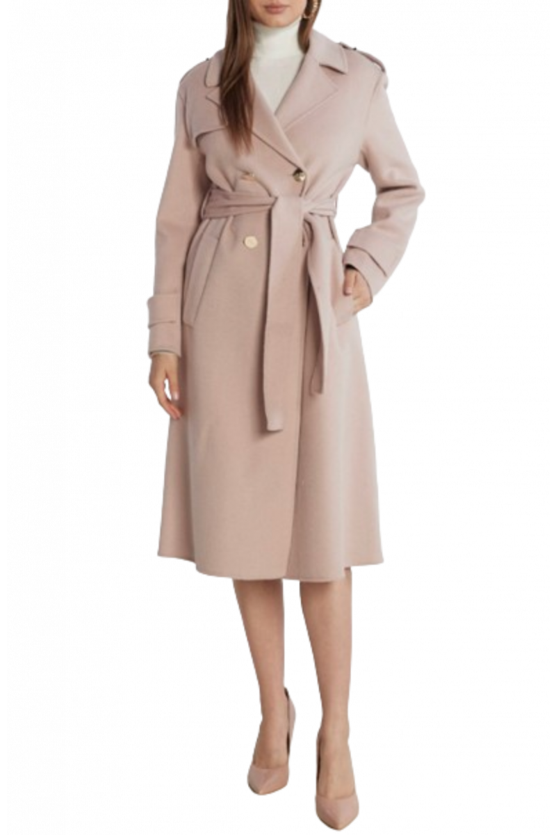 LIU JO BLACK CF3C17 CAPPOTTO TRENCH COAT NUDE