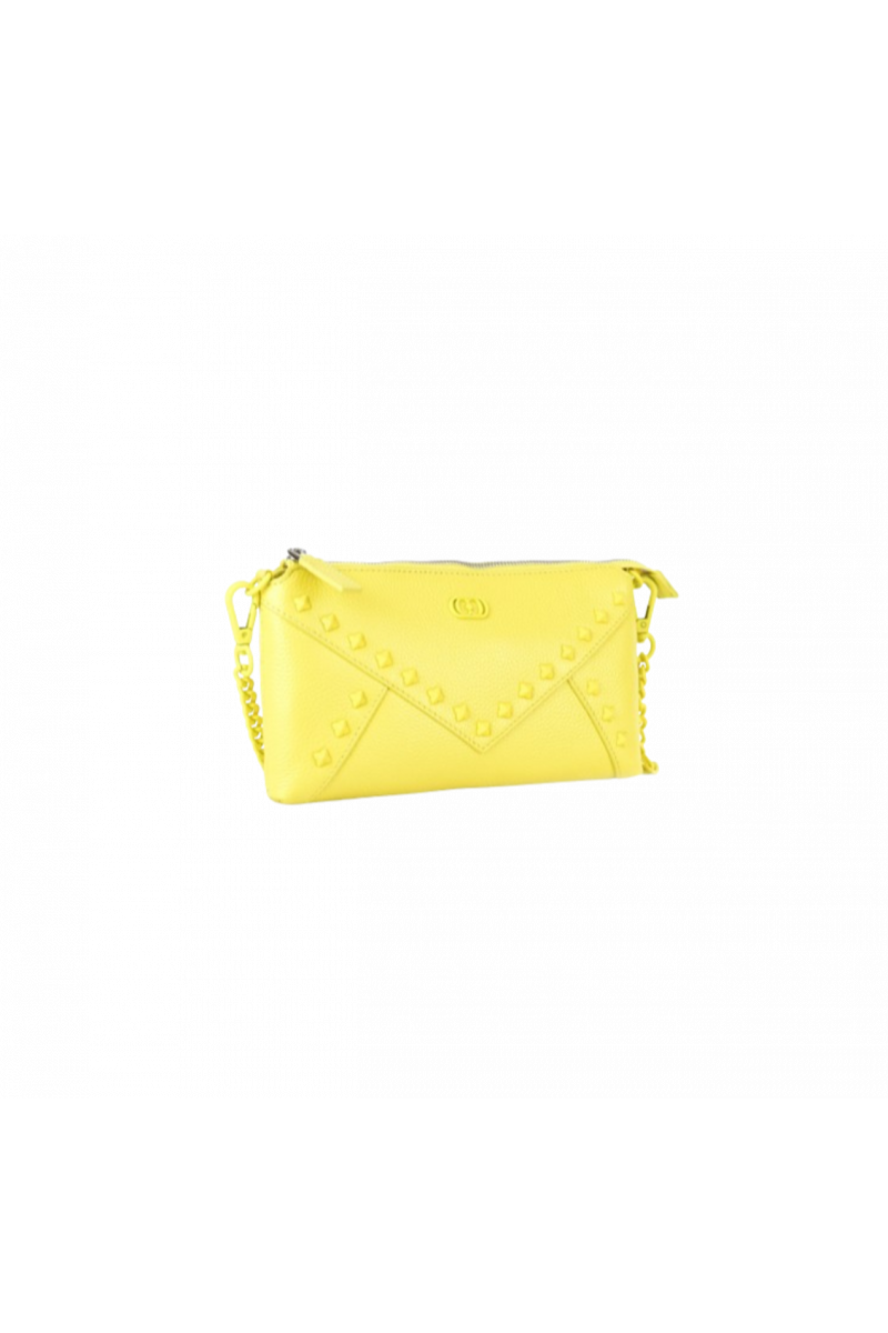 LA CARRIE - FRIVOLOUS M. DOUBLE WALLET TEMBLED LEATHER YELLOW