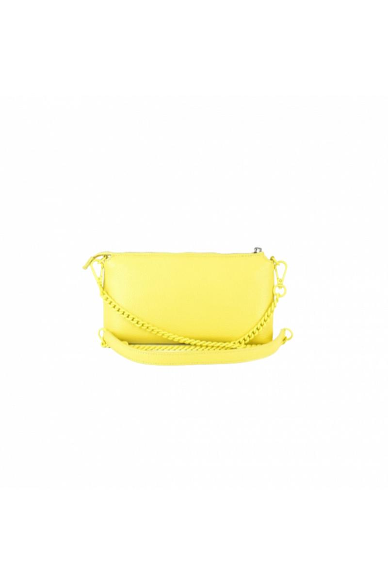 LA CARRIE - FRIVOLOUS M. DOUBLE WALLET TEMBLED LEATHER YELLOW