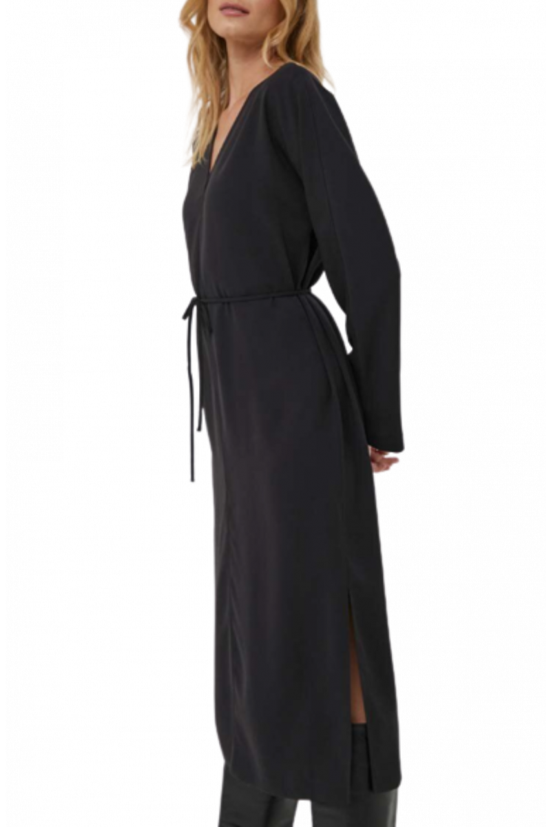 CALVIN KLEIN - STRUCTURE TWILL V NECK DRESS